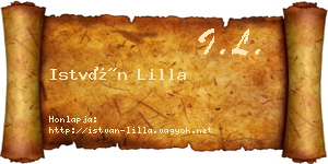 István Lilla névjegykártya