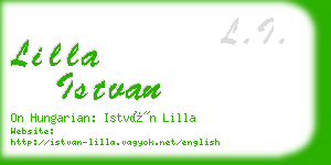 lilla istvan business card